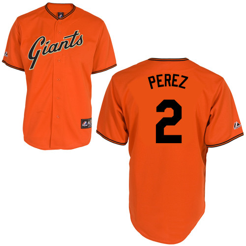Juan Perez #2 mlb Jersey-San Francisco Giants Women's Authentic Orange Baseball Jersey